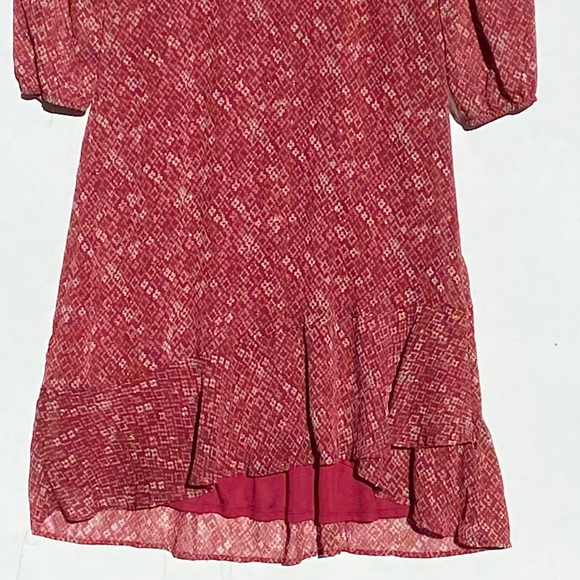 NWT LUCKY BRAND Women’s Boho Burgundy Metallic Midi dress size medium - Picture 7 of 8